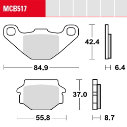Bremsbelag TRW / Lucas MCB517