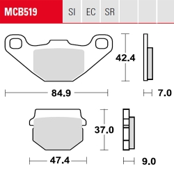 Bremsbelag TRW / Lucas MCB519