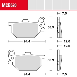 Bremsbelag TRW / Lucas MCB520