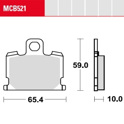 Bremsbelag TRW / Lucas MCB521