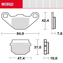 Bremsbelag TRW / Lucas MCB522