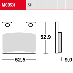 Bremsbelag TRW / Lucas MCB531