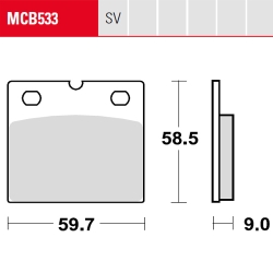 Bremsbelag TRW / Lucas MCB533