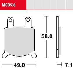 Bremsbelag TRW / Lucas MCB536