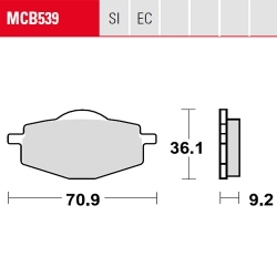Bremsbelag TRW / Lucas MCB539