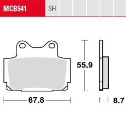 Bremsbelag TRW / Lucas MCB541