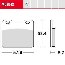 Bremsbelag TRW / Lucas MCB542