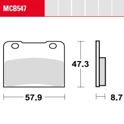 Bremsbelag TRW / Lucas MCB547