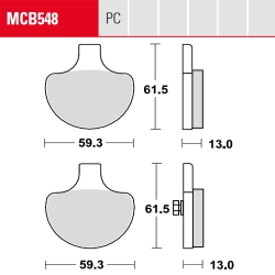 Bremsbelag TRW / Lucas MCB548
