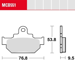 Bremsbelag TRW / Lucas MCB551