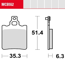 Bremsbelag TRW / Lucas MCB552