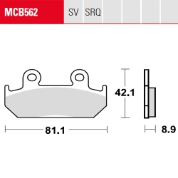 Bremsbelag TRW / Lucas MCB562TRQ