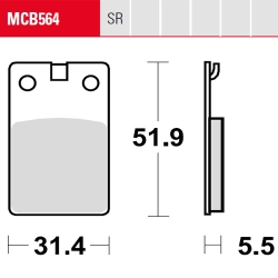 Bremsbelag TRW / Lucas MCB564