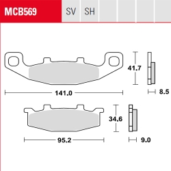 Bremsbelag TRW / Lucas MCB569