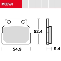 Bremsbelag TRW / Lucas MCB570