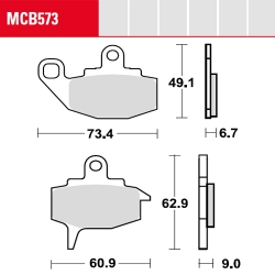 Bremsbelag TRW / Lucas MCB573