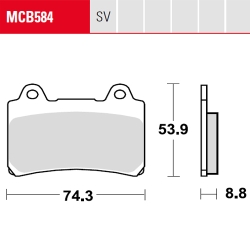 Bremsbelag TRW / Lucas MCB584