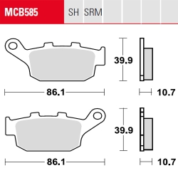 Bremsbelag TRW / Lucas MCB585SRM