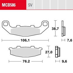 Bremsbelag TRW / Lucas MCB586