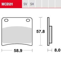 Bremsbelag TRW / Lucas MCB591
