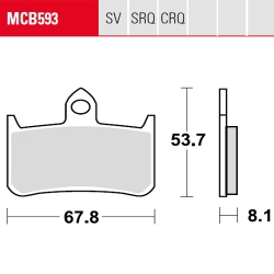 Bremsbelag TRW / Lucas MCB593TRQ