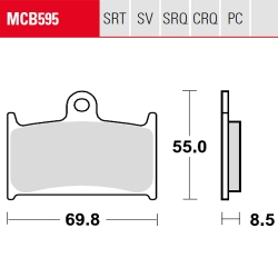 Bremsbelag TRW / Lucas MCB595CRQ
