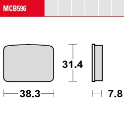 Bremsbelag TRW / Lucas MCB596