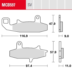 Bremsbelag TRW / Lucas MCB597