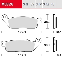 Bremsbelag TRW / Lucas MCB598TRQ