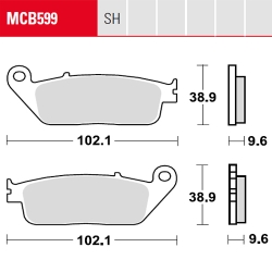 Bremsbelag TRW / Lucas MCB599SH