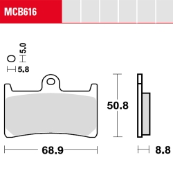 Bremsbelag TRW / Lucas MCB616