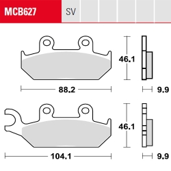 Bremsbelag TRW / Lucas MCB627