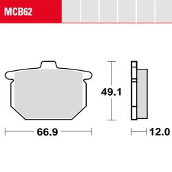 Bremsbelag TRW / Lucas MCB62
