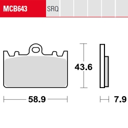 Bremsbelag TRW / Lucas MCB643SV