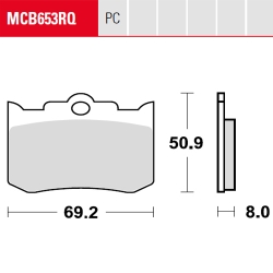 Bremsbelag TRW / Lucas MCB653RQ