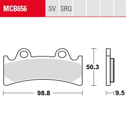 Bremsbelag TRW / Lucas MCB656TRQ