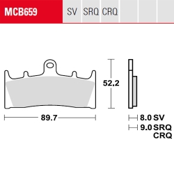 Bremsbelag TRW / Lucas MCB659TRQ