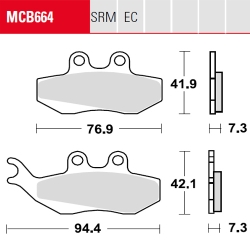Bremsbelag TRW / Lucas MCB664SRM
