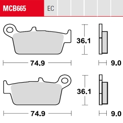Bremsbelag TRW / Lucas MCB665