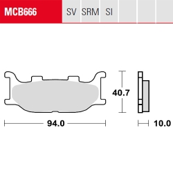 Bremsbelag TRW / Lucas MCB666SRM