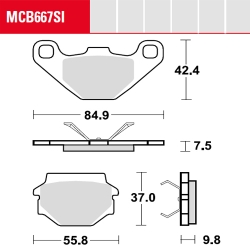 Bremsbelag TRW / Lucas MCB667SI