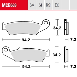 Bremsbelag TRW / Lucas MCB669RSI