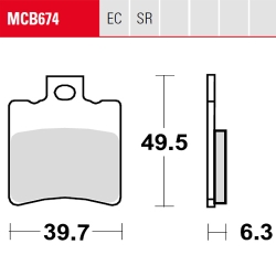 Bremsbelag TRW / Lucas MCB674SR
