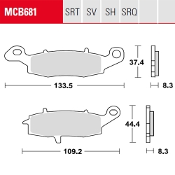 Bremsbelag TRW / Lucas MCB681TRQ