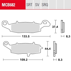 Bremsbelag TRW / Lucas MCB682TRQ