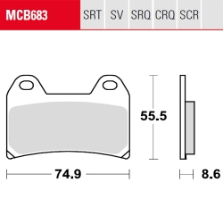 Bremsbelag TRW / Lucas MCB683CRQ