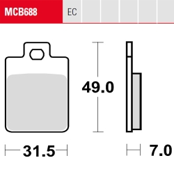 Bremsbelag TRW / Lucas MCB688