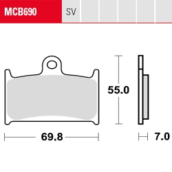 Bremsbelag TRW / Lucas MCB690