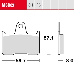 Bremsbelag TRW / Lucas MCB691