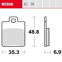 Bremsbelag TRW / Lucas MCB695SR